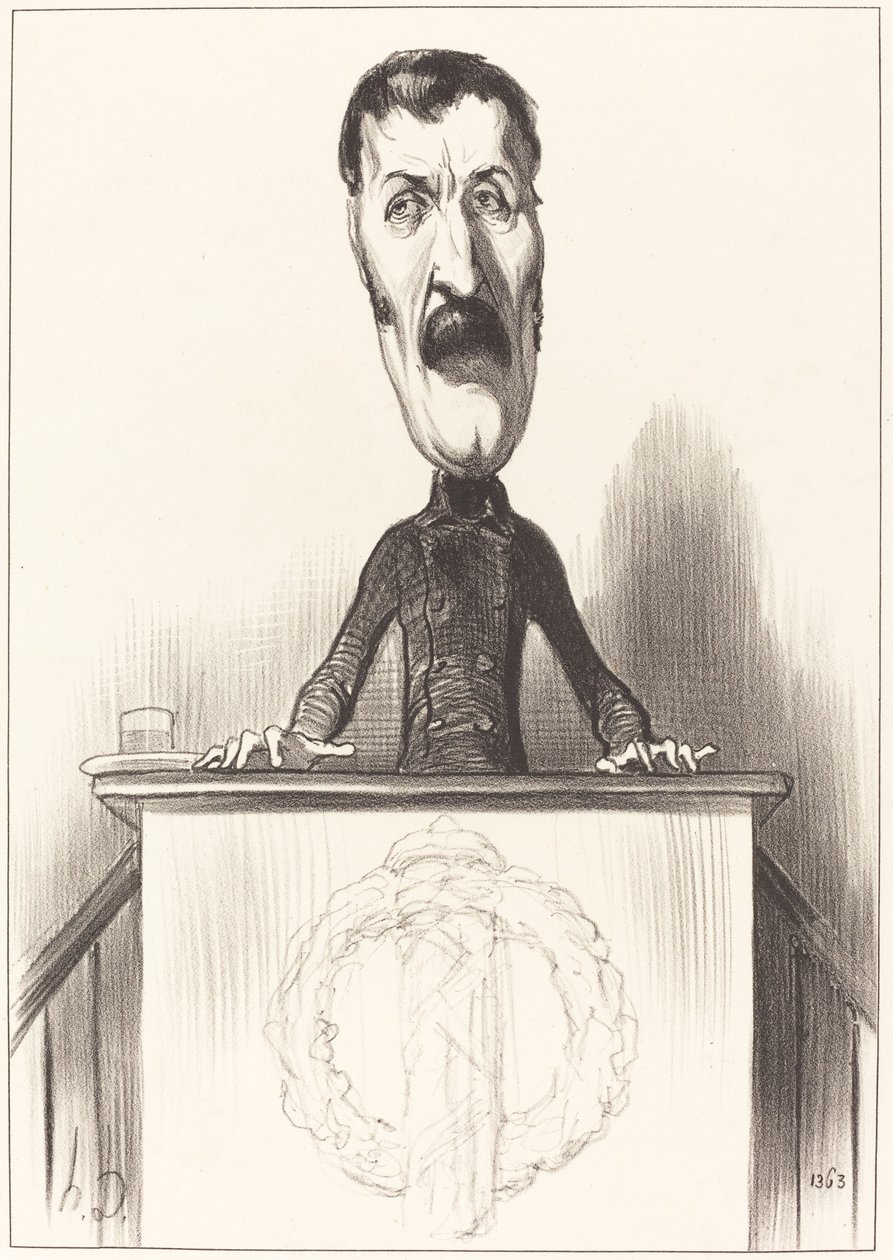 Jules Bastide by Honoré Daumier