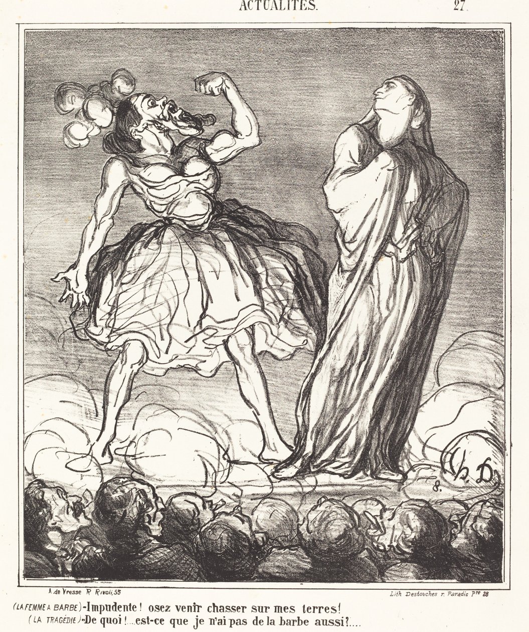 The Bearded Woman by Honoré Daumier