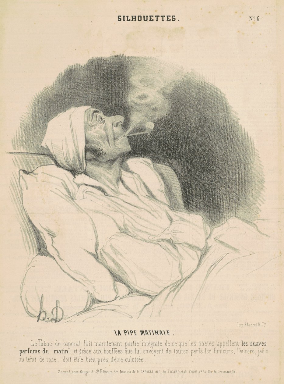 The Morning Pipe by Honoré Daumier