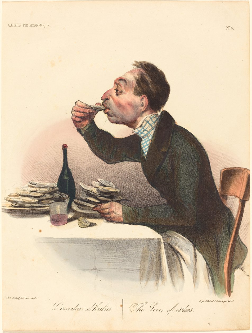 The Oyster Lover by Honoré Daumier