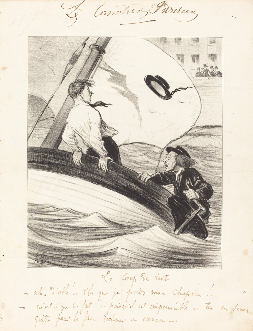 The Gust of Wind by Honoré Daumier