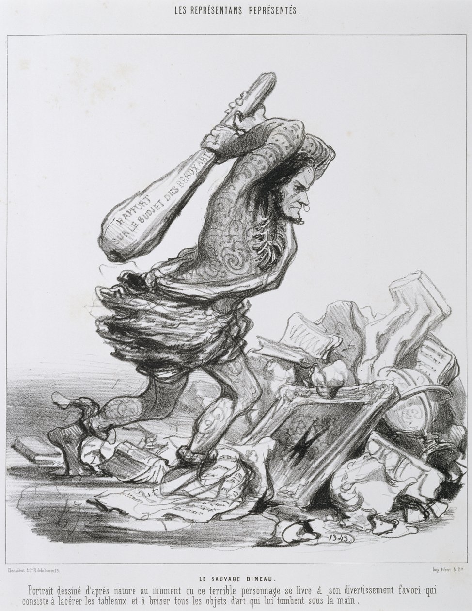 Le Sauvage Bineau by Honoré Daumier