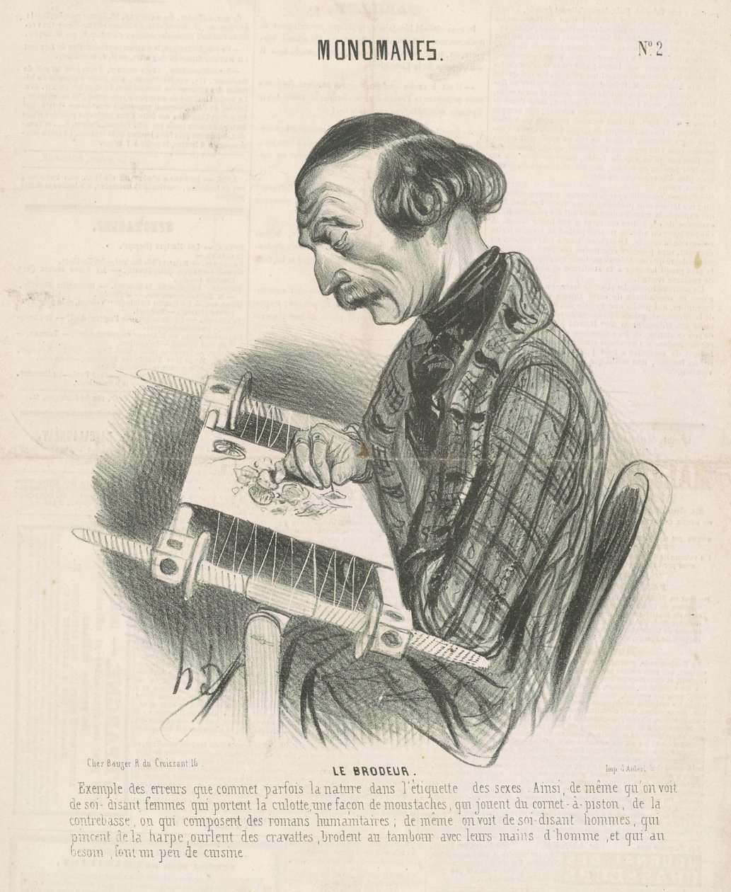 The Embroiderer by Honoré Daumier
