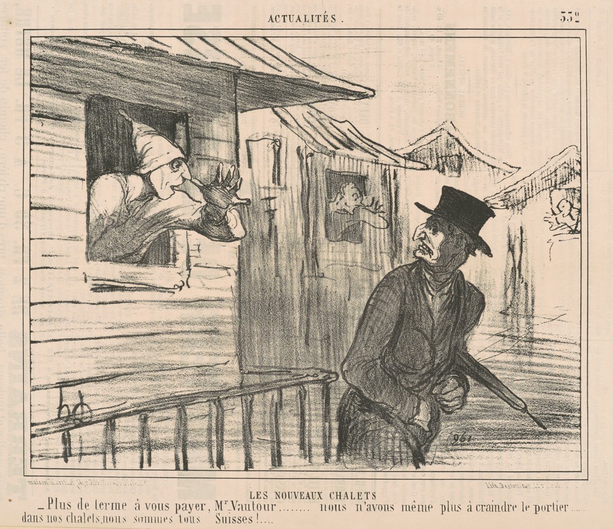 The New Chalets by Honoré Daumier