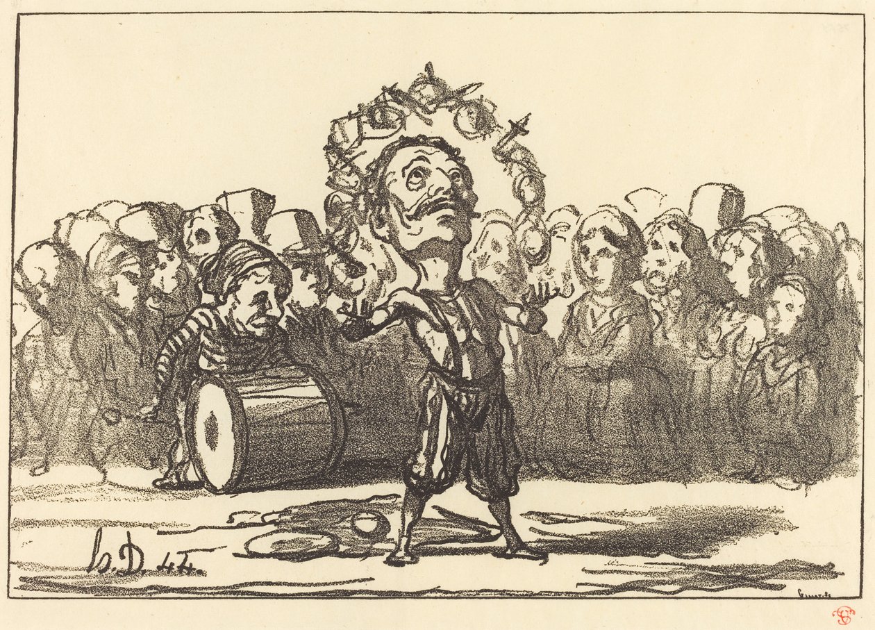 The Acrobats by Honoré Daumier