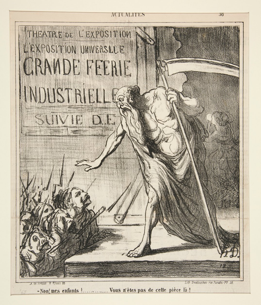 No! My Children! by Honoré Daumier