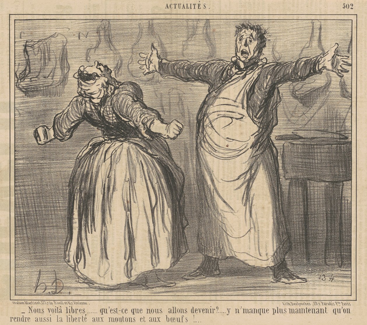Here We Are Free... by Honoré Daumier