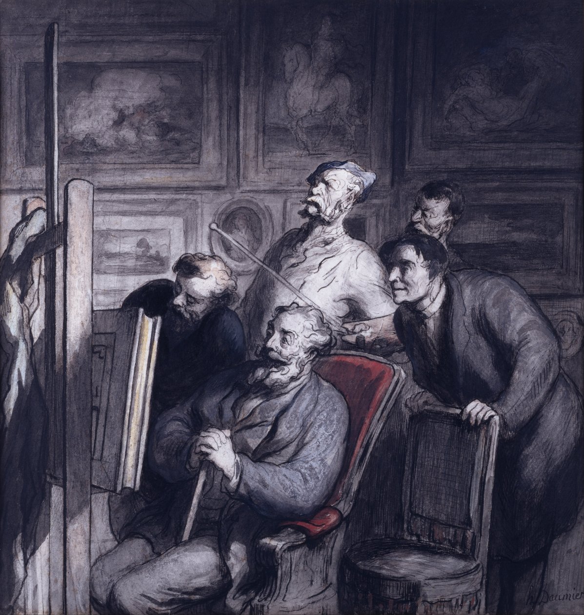 The Amateurs by Honoré Daumier