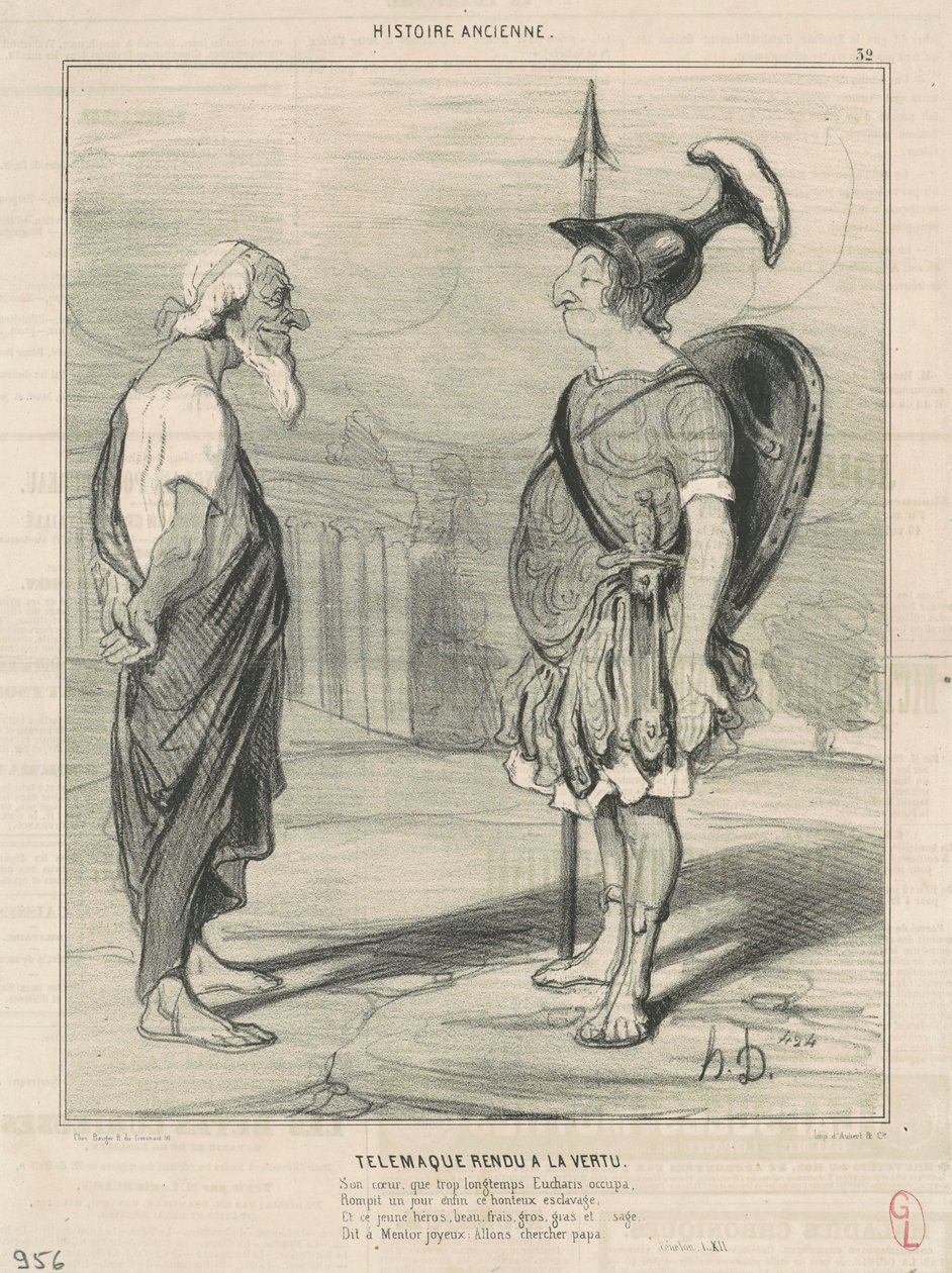 Telemachus Returned to Virtue by Honoré Daumier