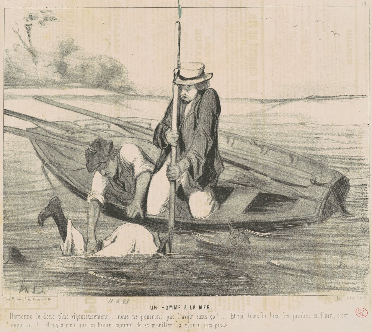 A Man at Sea by Honoré Daumier