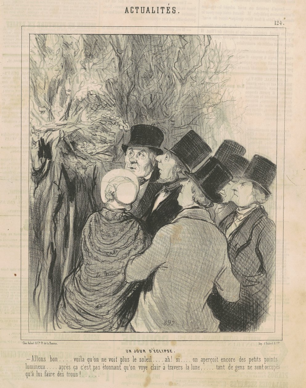 A Day of Eclipse by Honoré Daumier