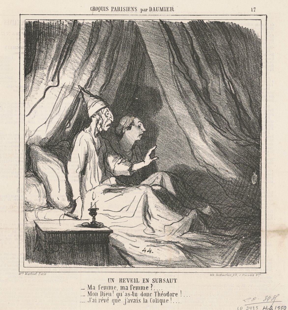 A Startled Awakening by Honoré Daumier