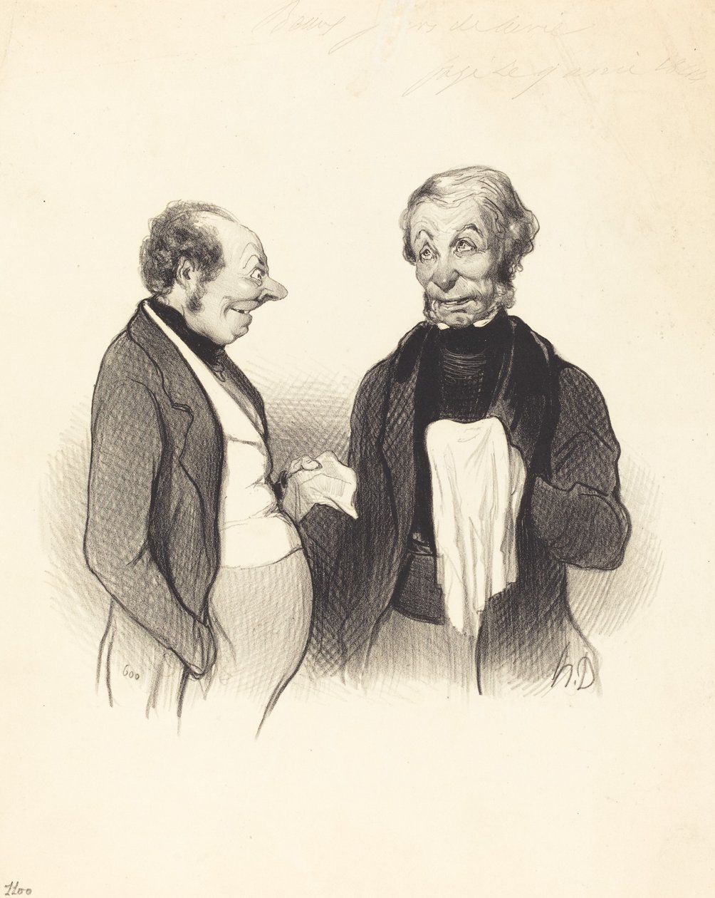A Happy News by Honoré Daumier