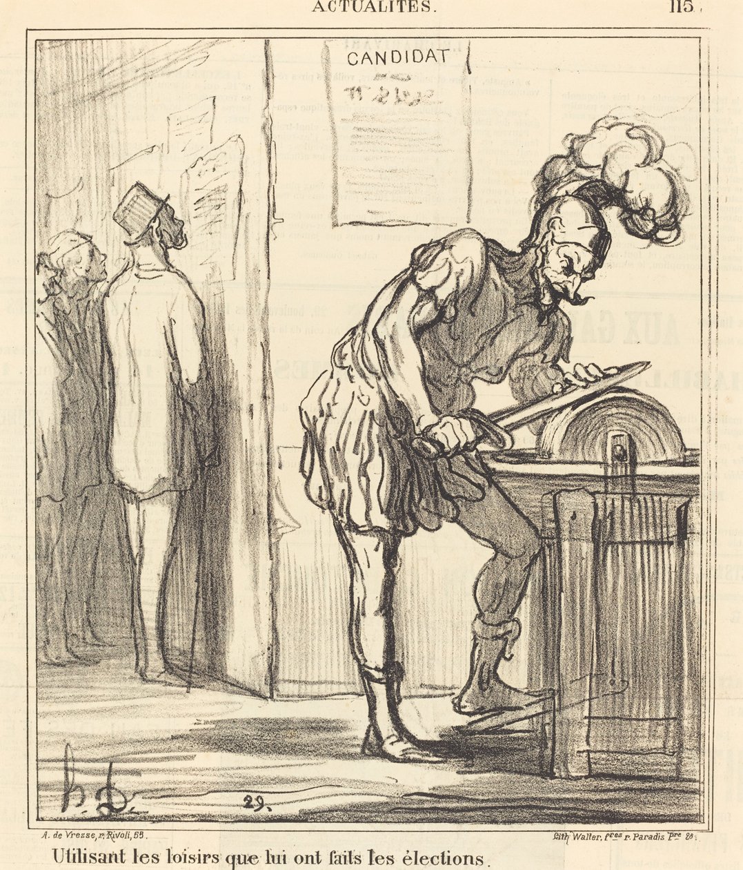 Using Leisure by Honoré Daumier