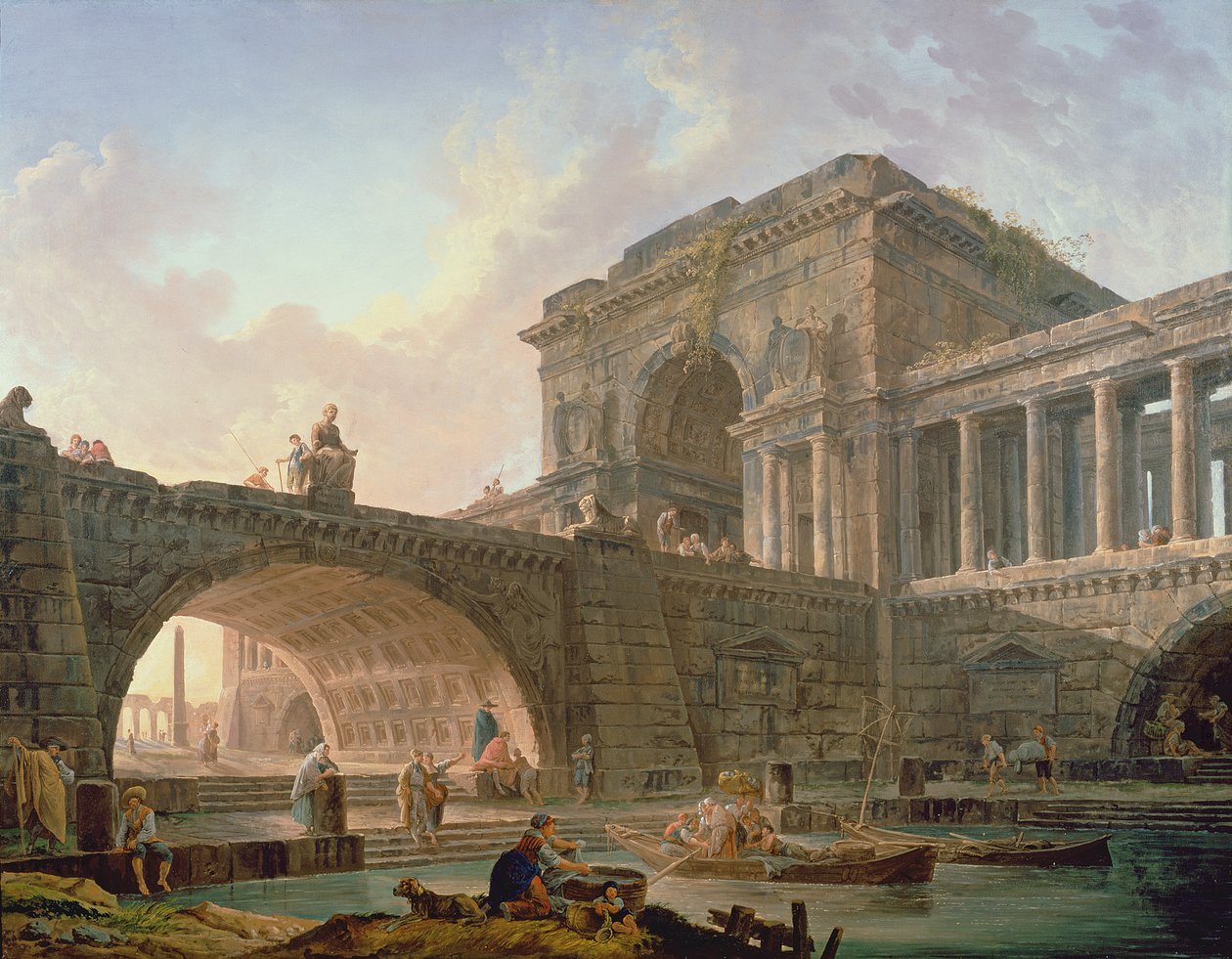 Architectural Capriccio by Hubert Robert