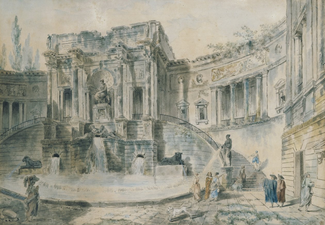 Landscape with ruins by Hubert Robert