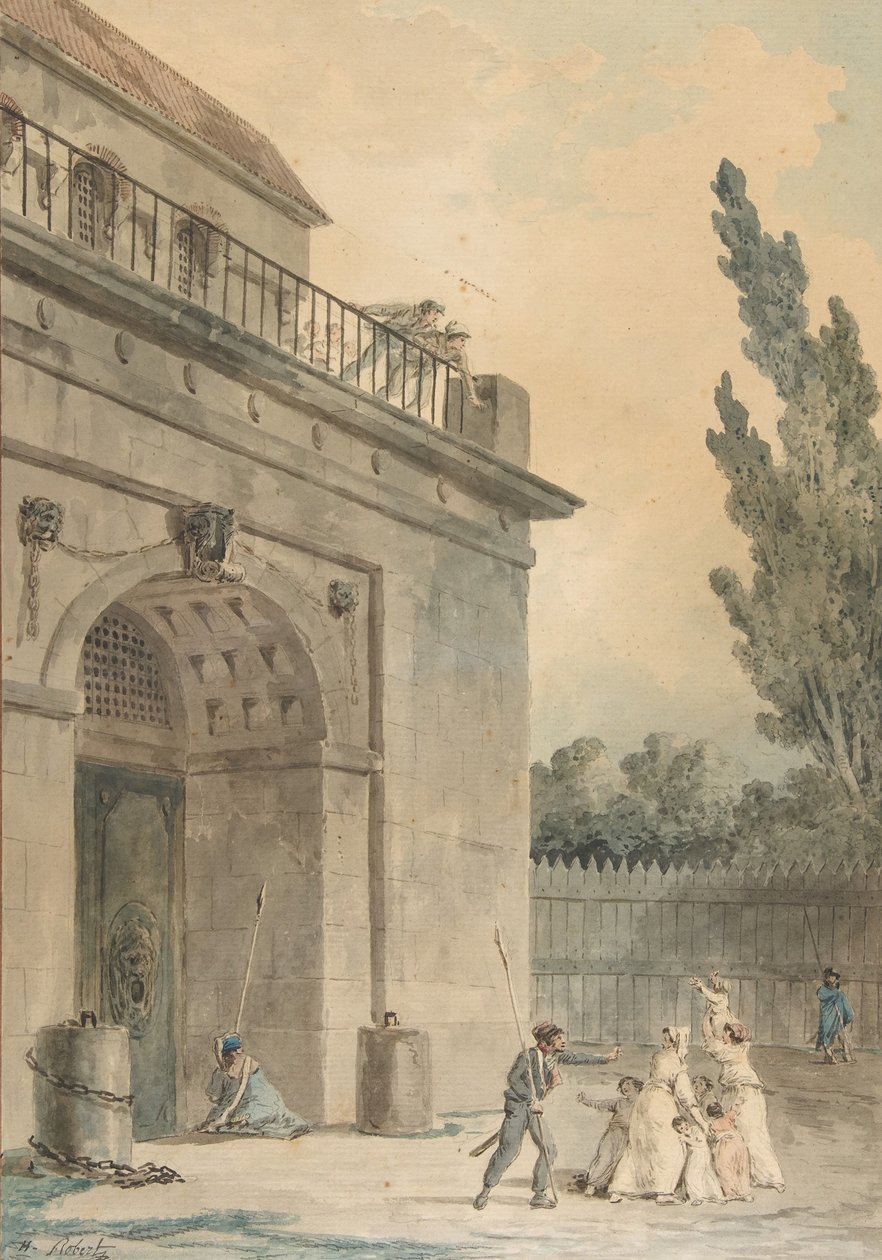 Visitors Leaving a Prison by Hubert Robert