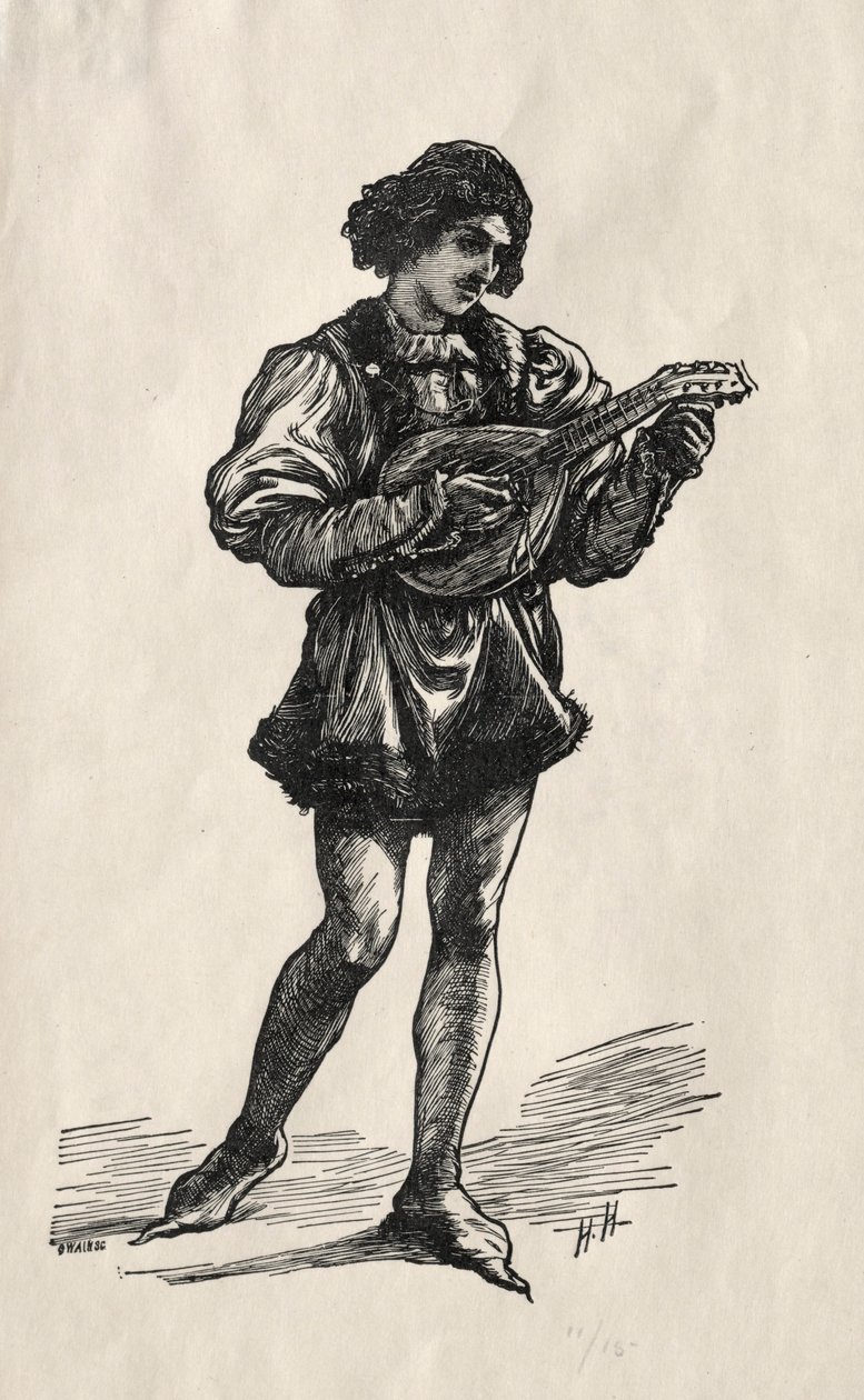 A Troubadour by Hubert von Herkomer