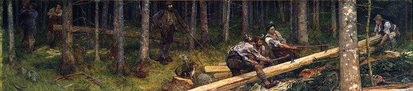 Woodcutters by Hubert von Herkomer