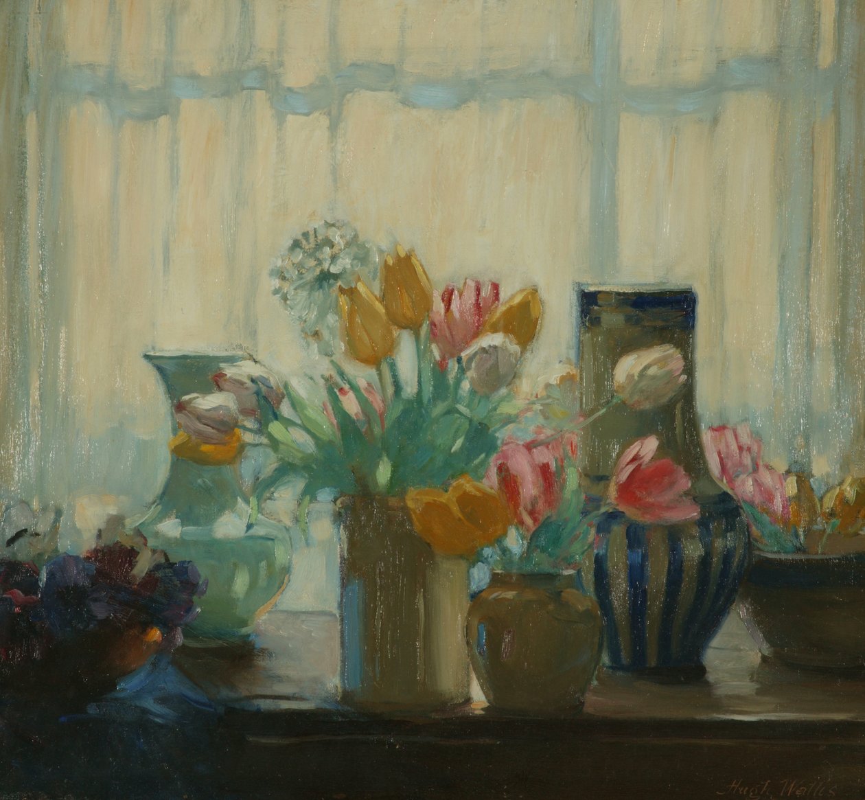 Flowers in the Window by Hugh Wallis
