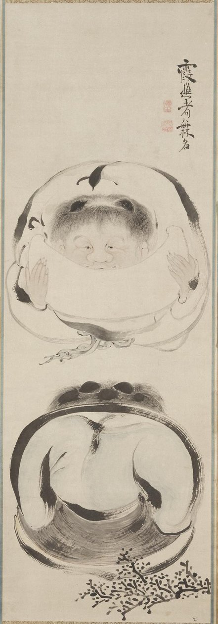 Kanzan and Jittoku by Ike Taiga