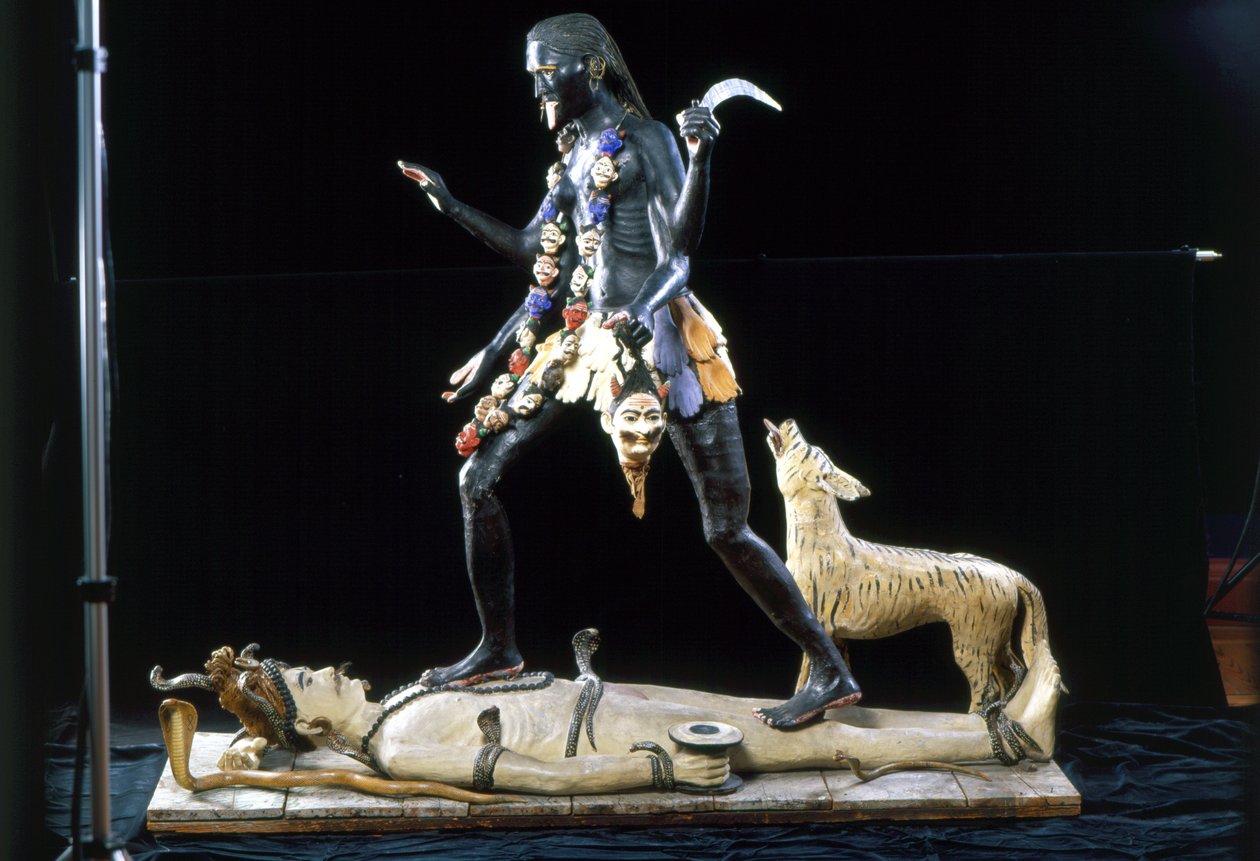 Kali Dancing on Shiva by Indian School