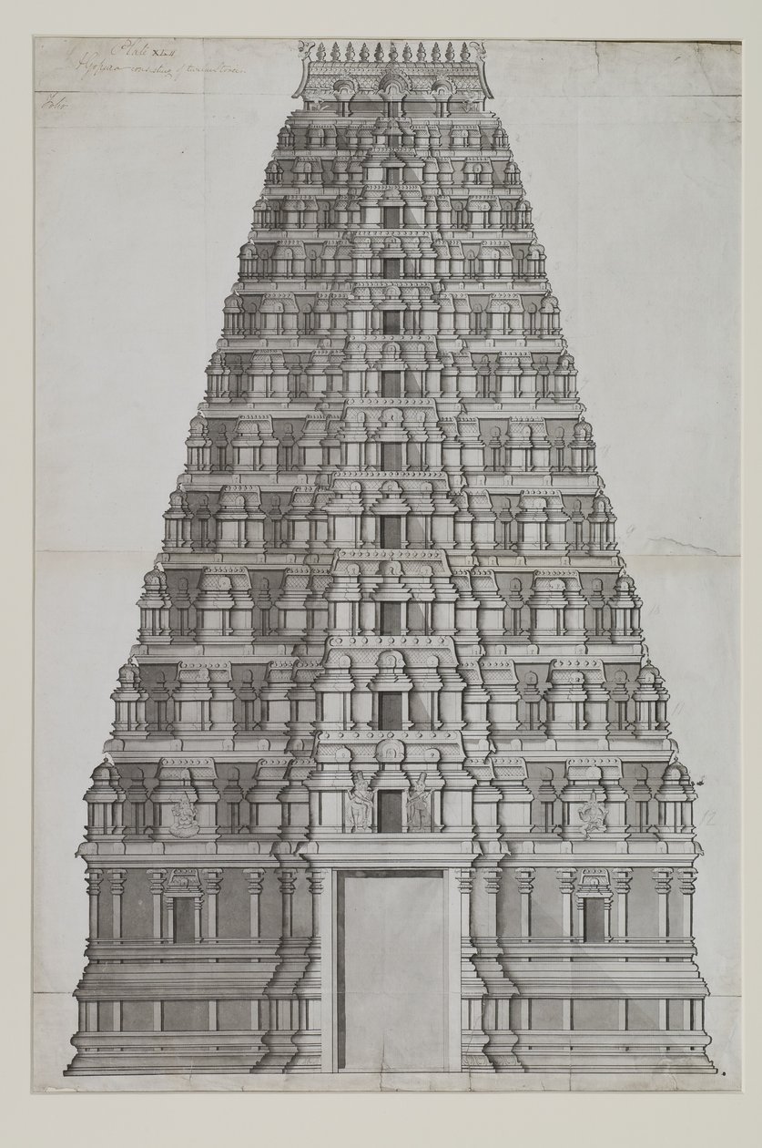 A Twelve Storey Gopuram by Indian School