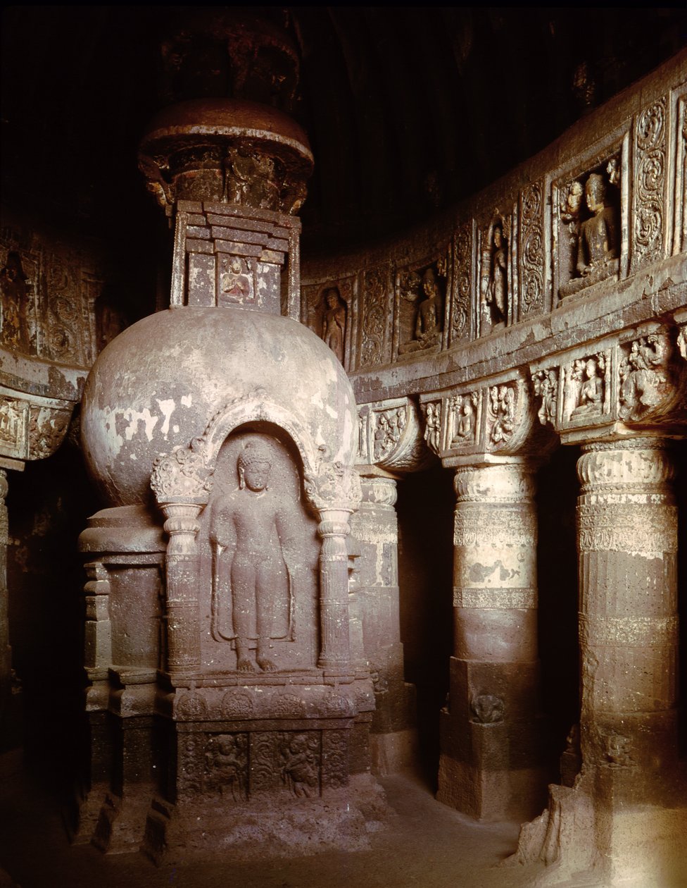 Interior of Cave 19 by Indian School