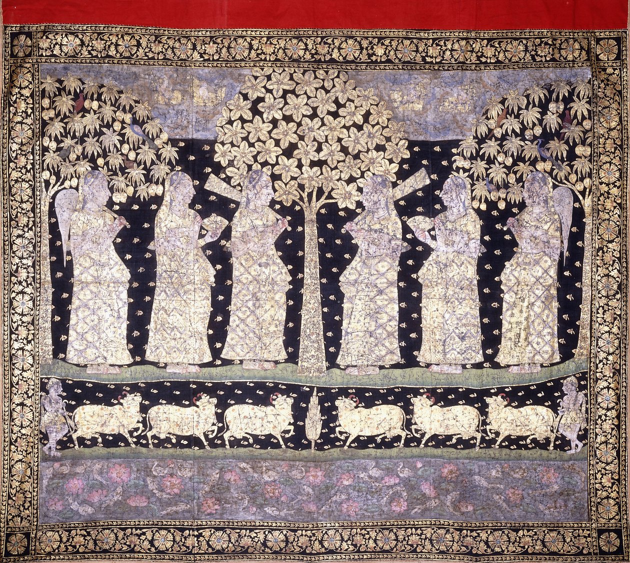 Six Gopis by Indian School