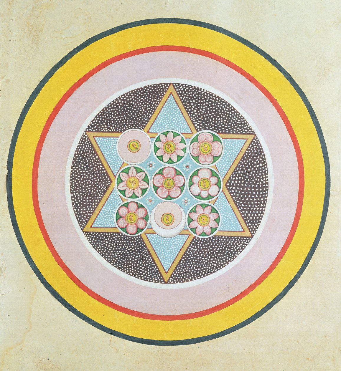 Tantric star design by Indian School