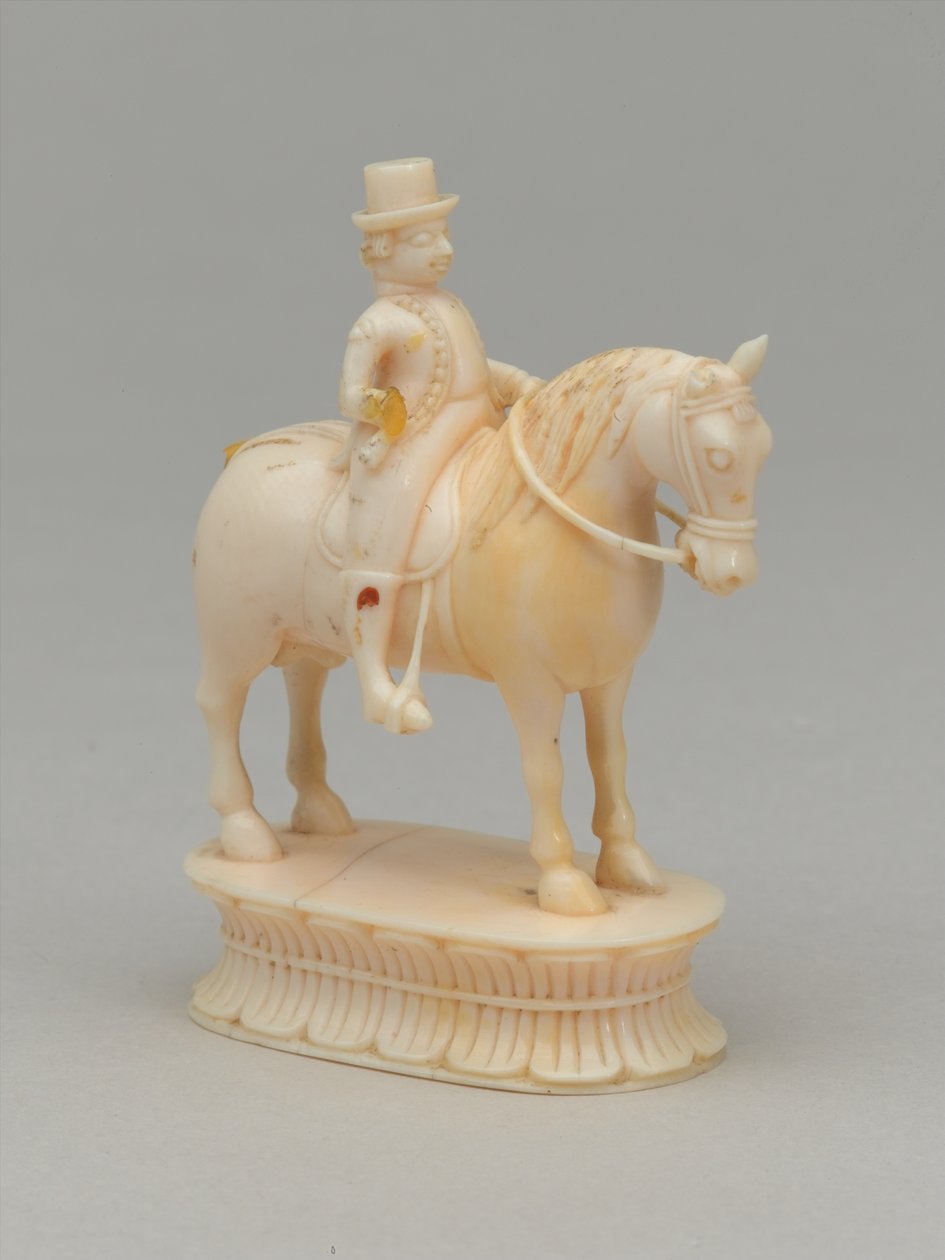 White Knight, Chess Piece, India, 1820 by Indian School