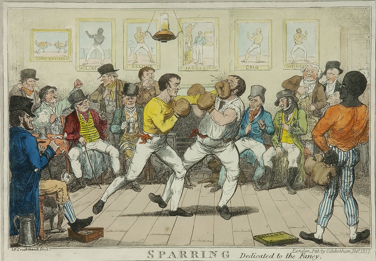 Sparring by Isaac Robert Cruikshank