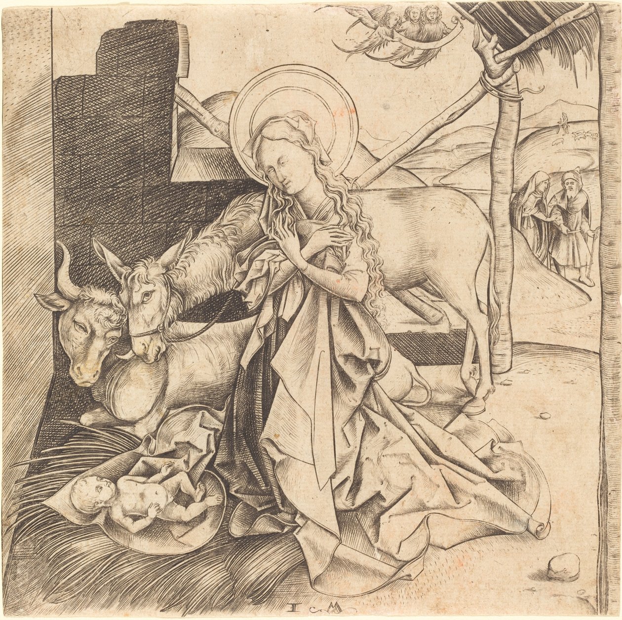 The Nativity by Israhel van Meckenem