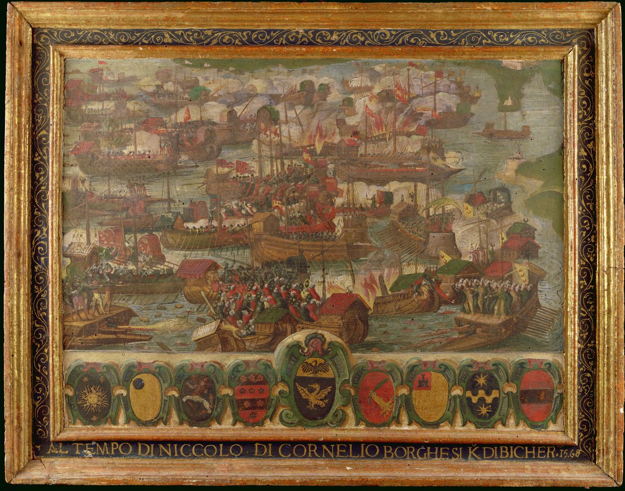 Naval Battle of Lepanto, 1571 by Italian School