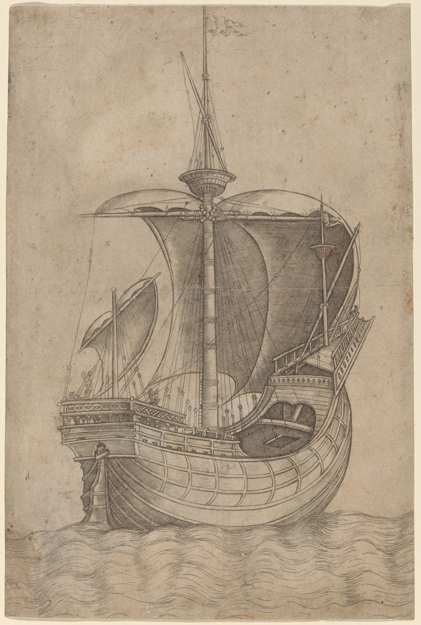 Carrack, Heading to the Right by Italian 15th Century