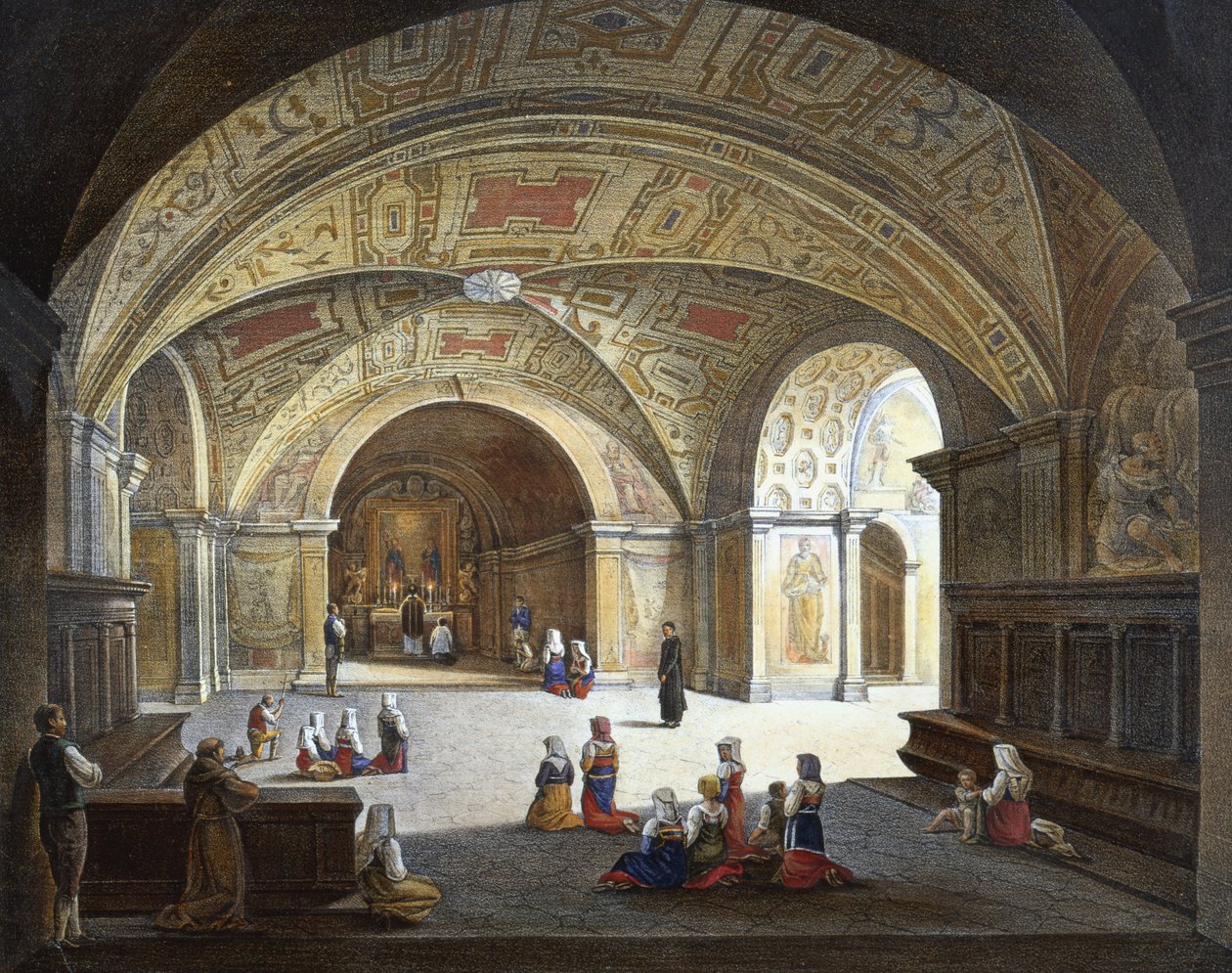 Interior, Abbey of Monte Cassino by Italian School