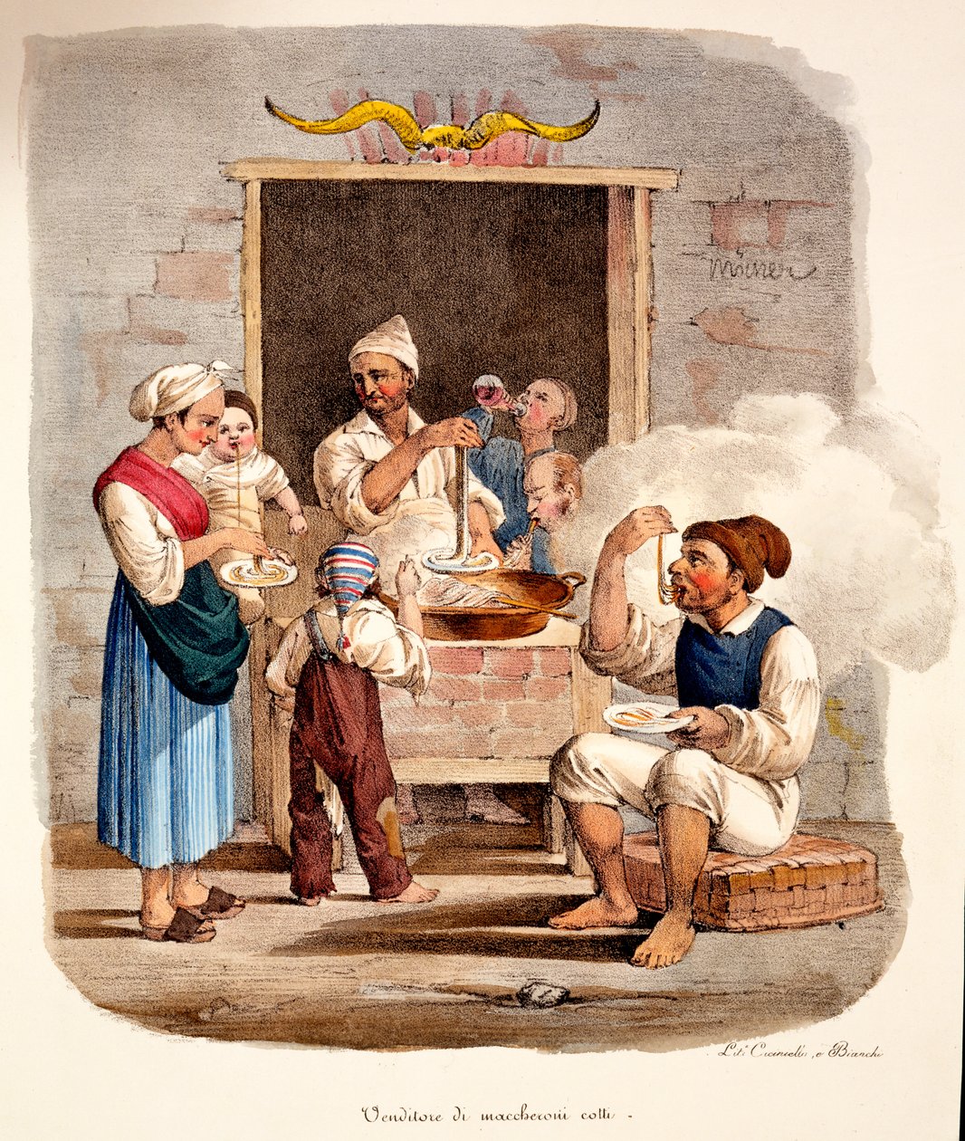 Pasta Seller by Italian School