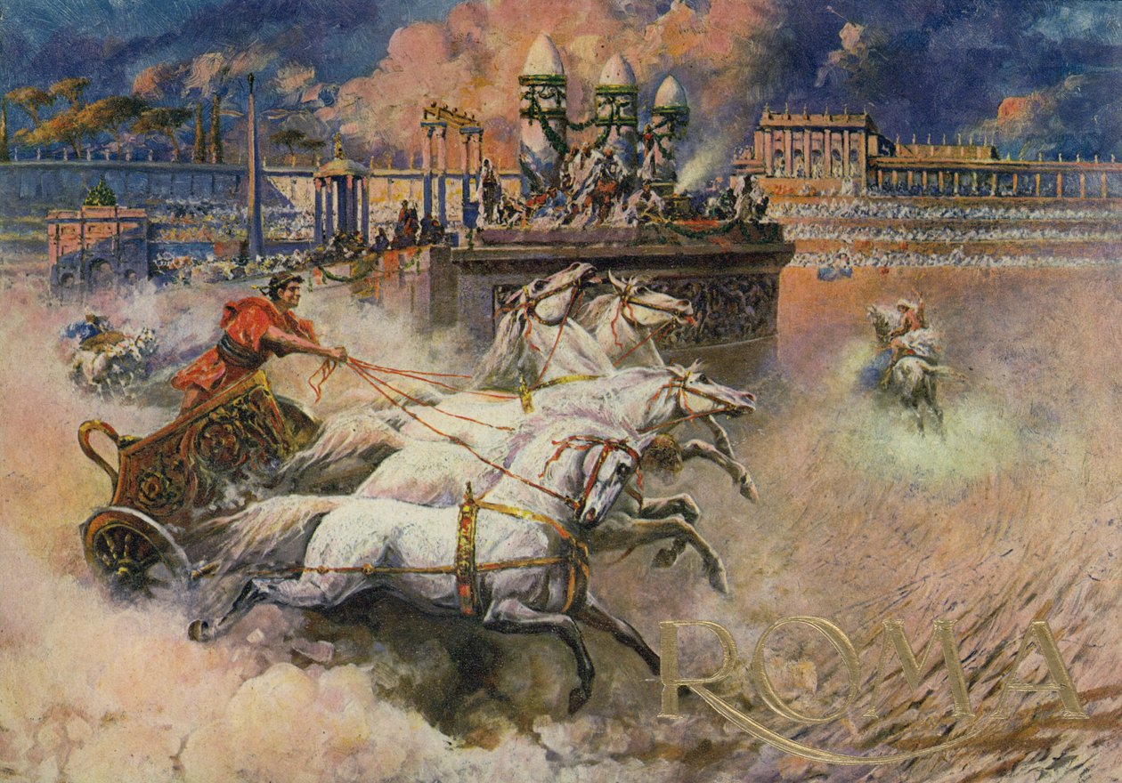 Roman Charioteers by Italian School