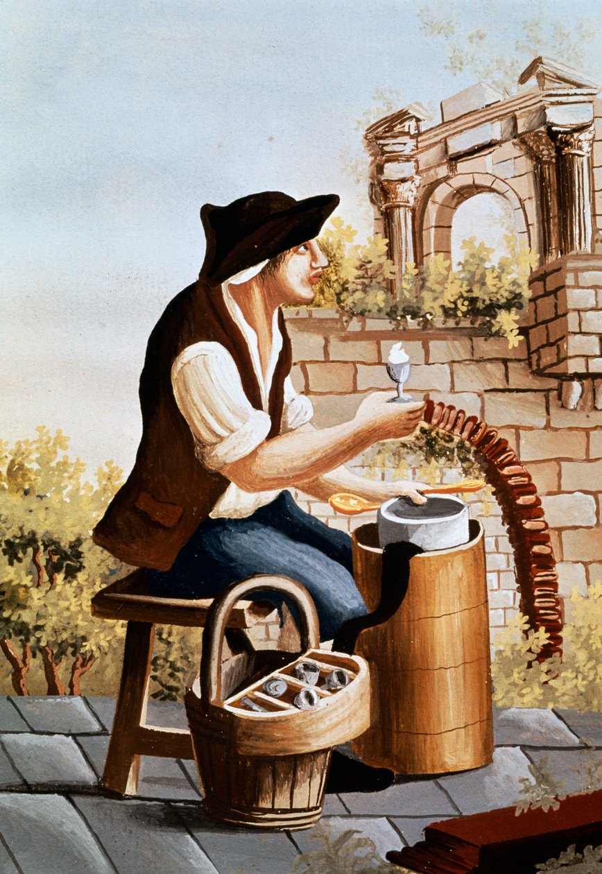 Sherbet seller, print, Italy by Italian School