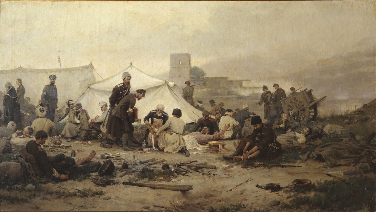 Dressing Station, 1893 by Ivan Alexeyevich Vladimirov