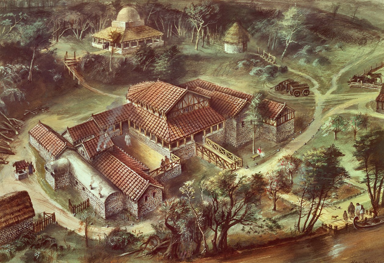 Lullingstone Roman Villa, AD360, c1990-2010 by Ivan Lapper