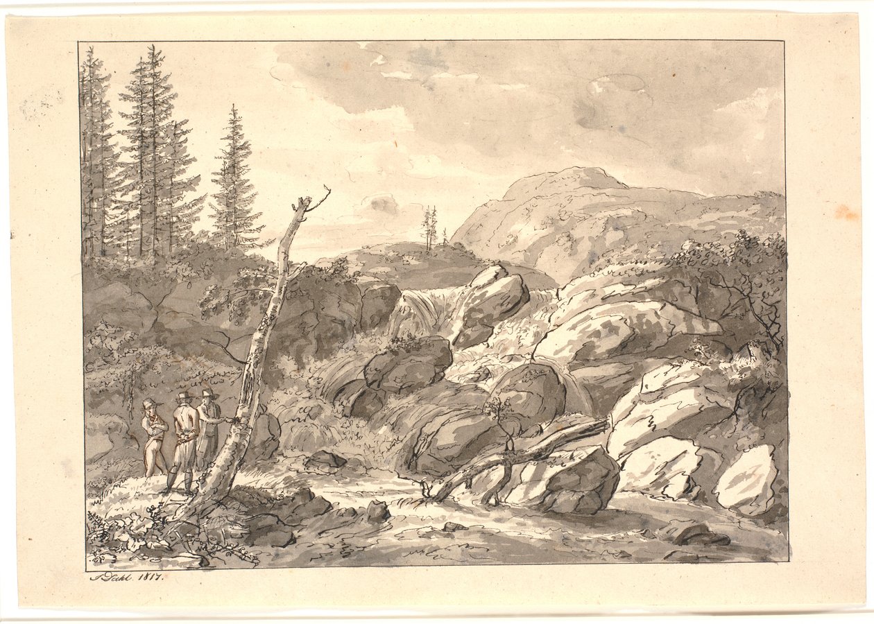 Waterfall by Johan Christian Dahl