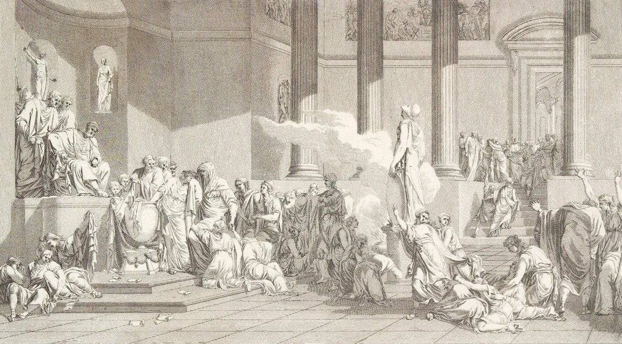 Drawing of the Athenian Youth by J.F. Clemens