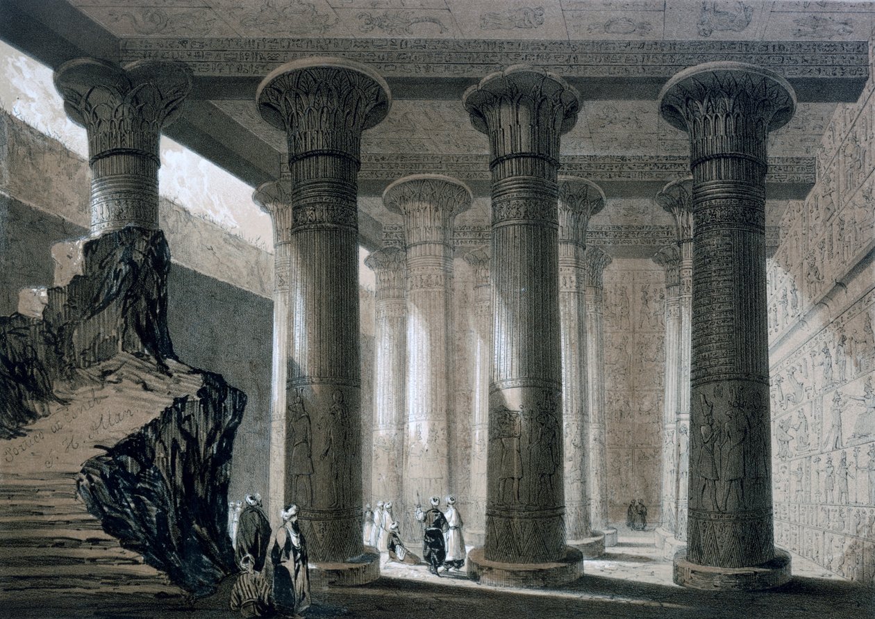 Temple at Esneh, Egypt by JH Allan
