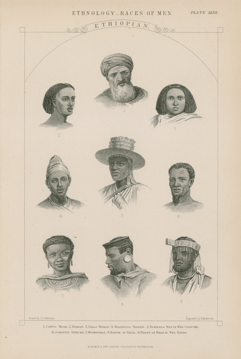 Nine Faces of Ethiopian People by J.L. Williams