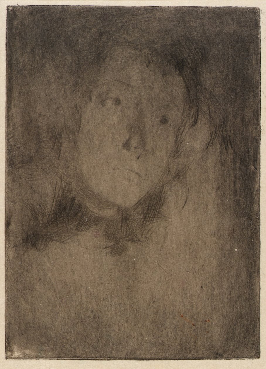 Head of a Woman by J. Alden Weir