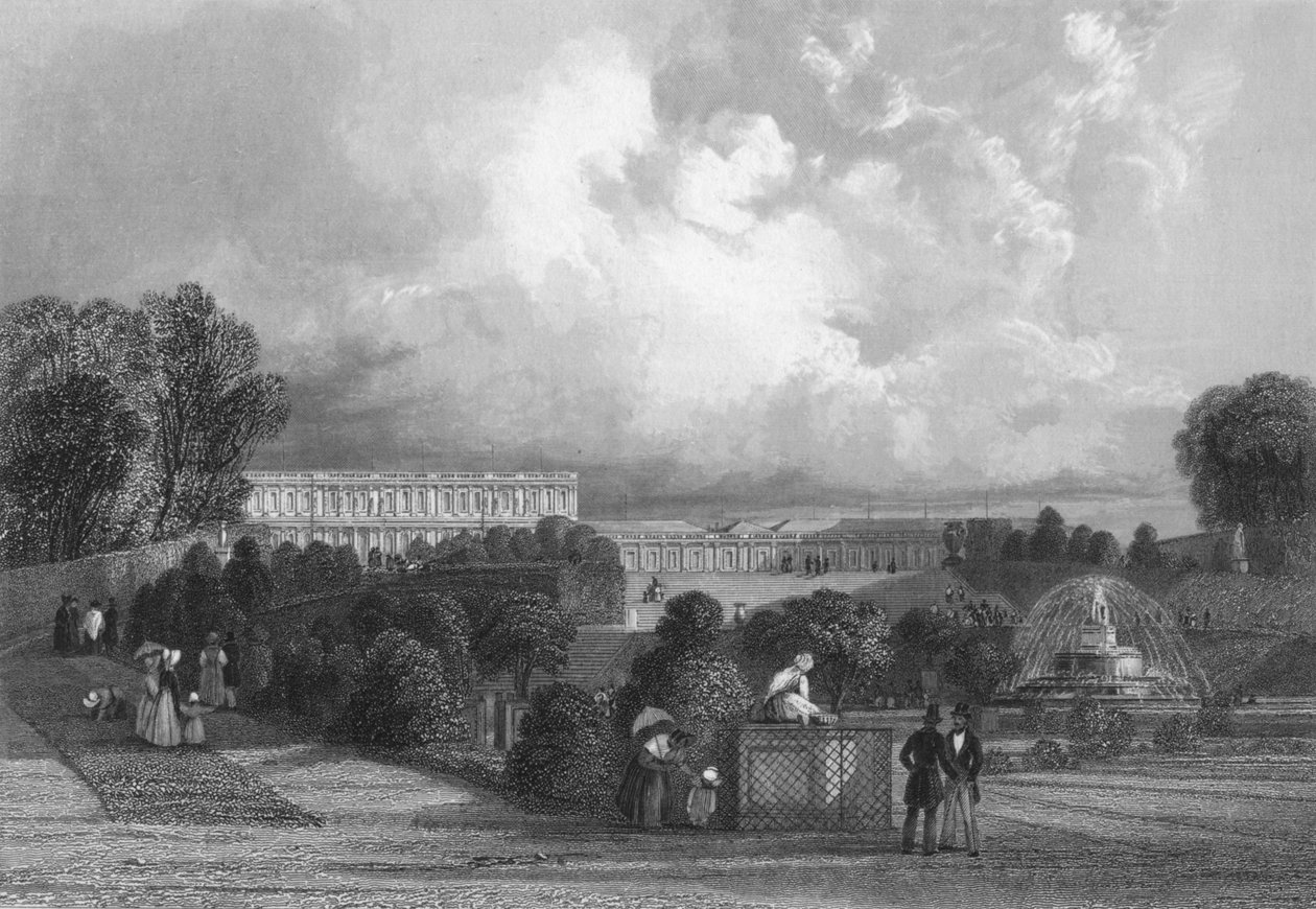 The Garden of Versailles, 1839 by J. Davis