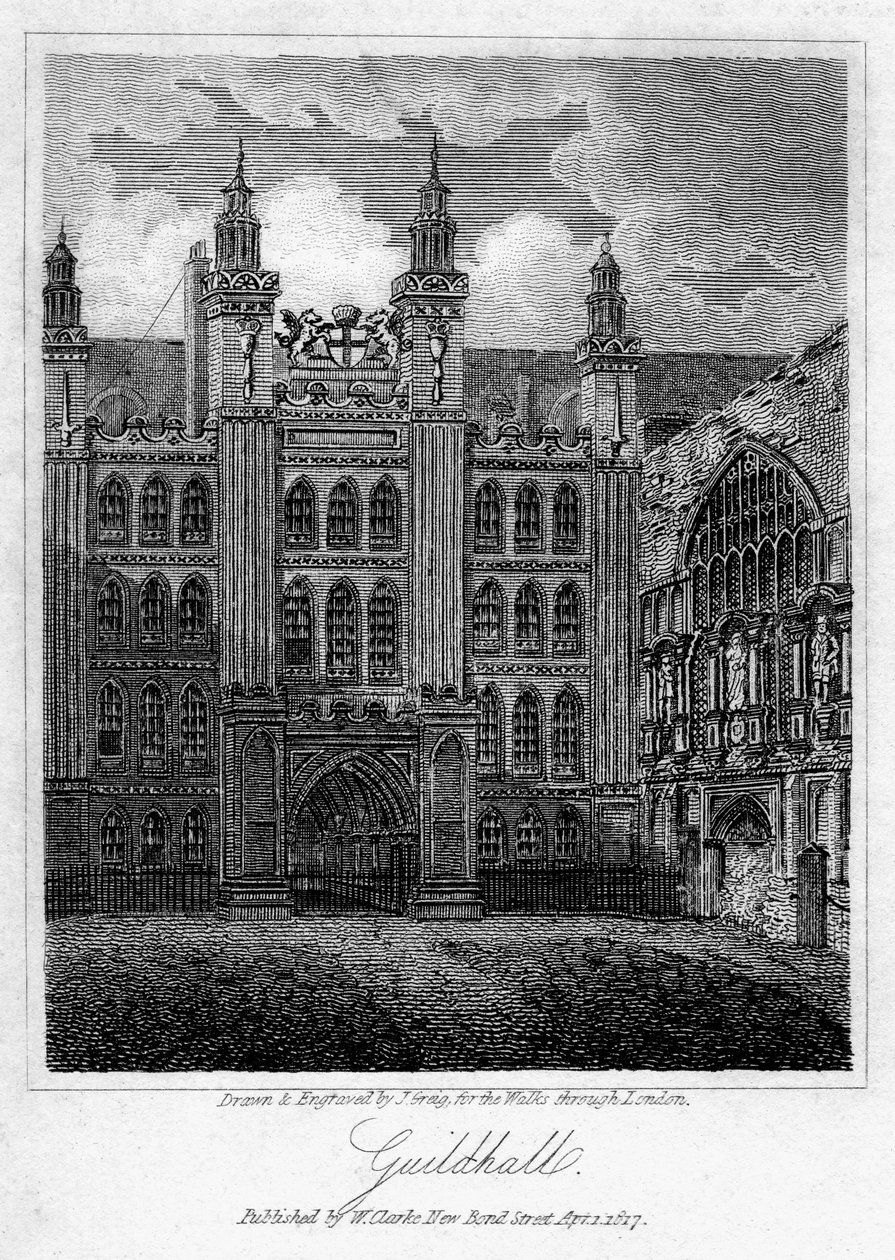 Guildhall, City of London by J. Greig
