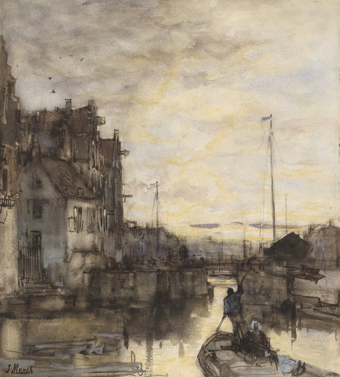 Cityscape at Evening by Jacob Maris