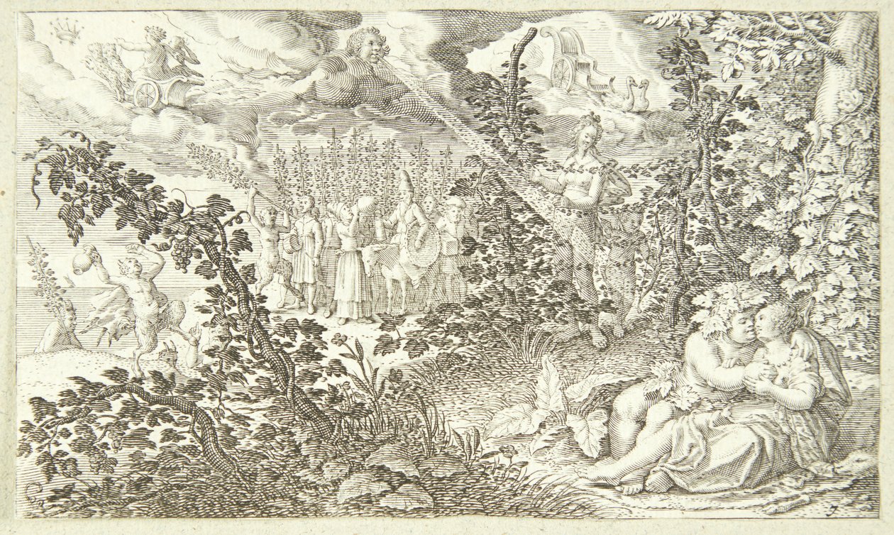 Bacchus and Ariadne by Jacob Matham